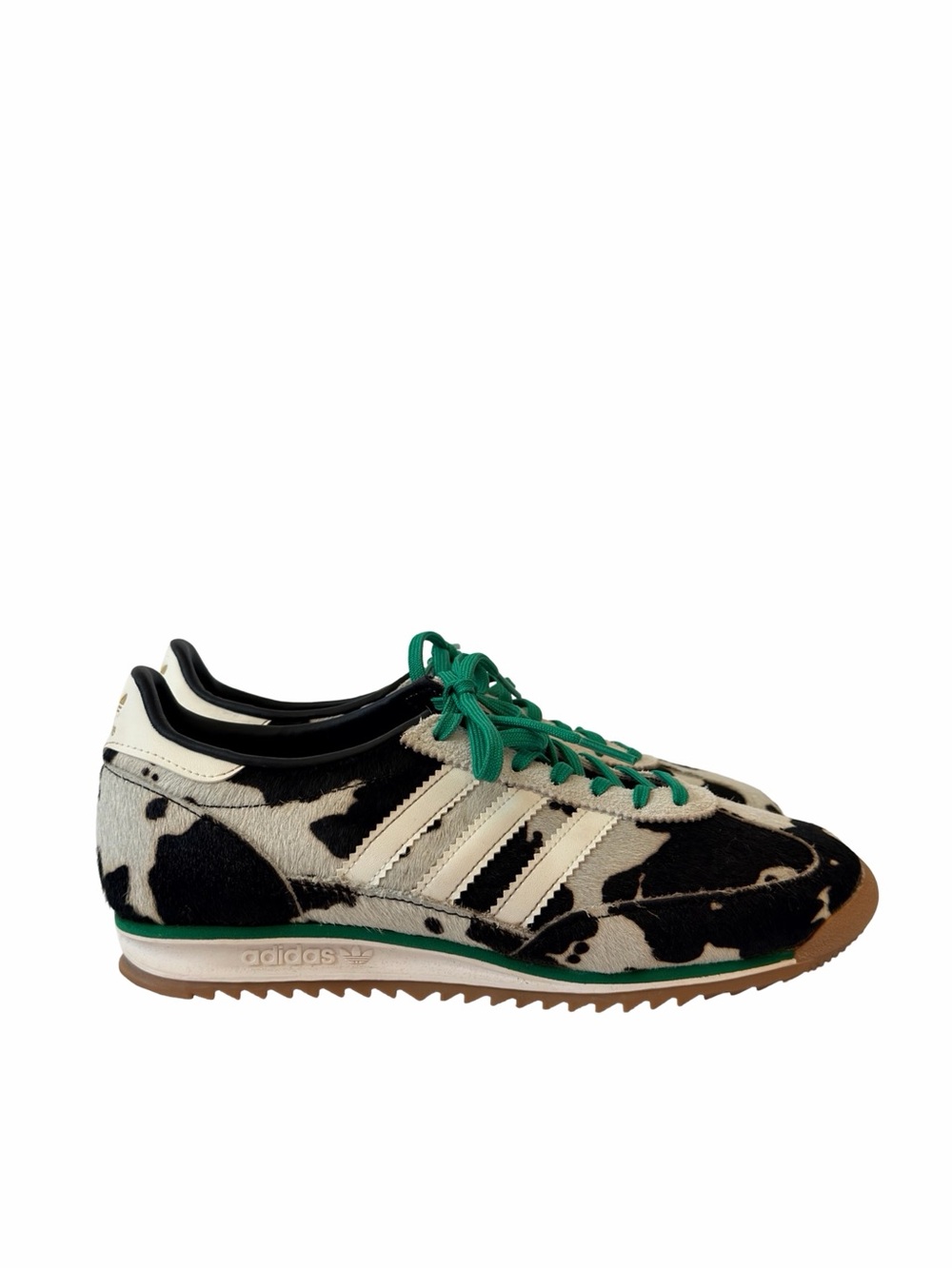 adidas Women's Cow-Print Samba Sneakers in Black, White & Green NEVER WORN - Picture 3 of 10